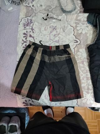 Bañador Burberry - Negro Beige