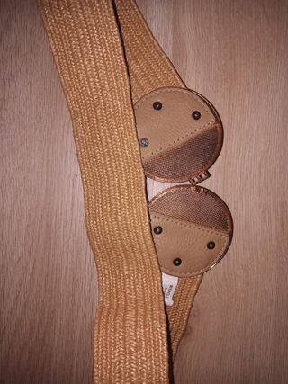 Cinturón elástico verano beige