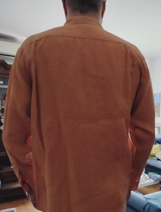 Camicia Puro Lino Arancione