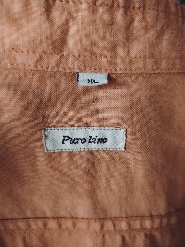 Camicia Puro Lino Arancione