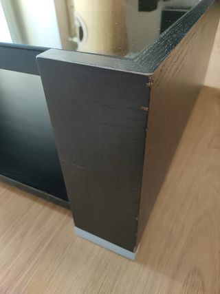 Mesa centro negra - madera y cristal