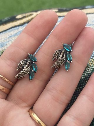 Pendientes plata turquesa