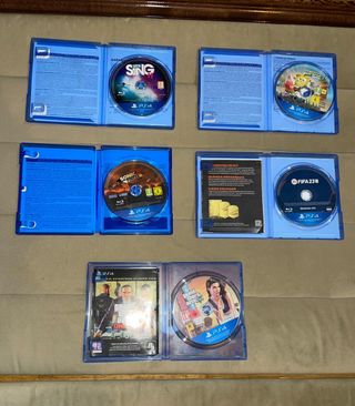PS4 (PlayStation 4) Slim - 5 juegos-2mandos 