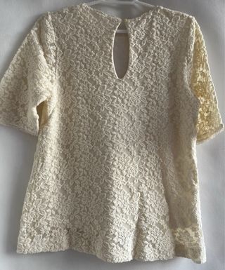 Blusa Massimo Dutti encaje beige