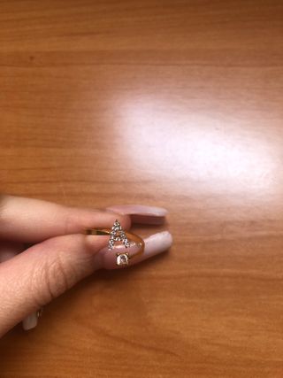 Anillo inicial A dorado