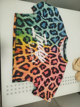 Camisetas cortas estampadas - Indy Leopard talla M