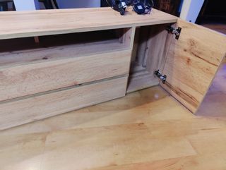 Mueble TV madera marrón...