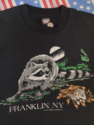 Vintage T-Shirt Franklin, NY 1991 Rare Screen Star