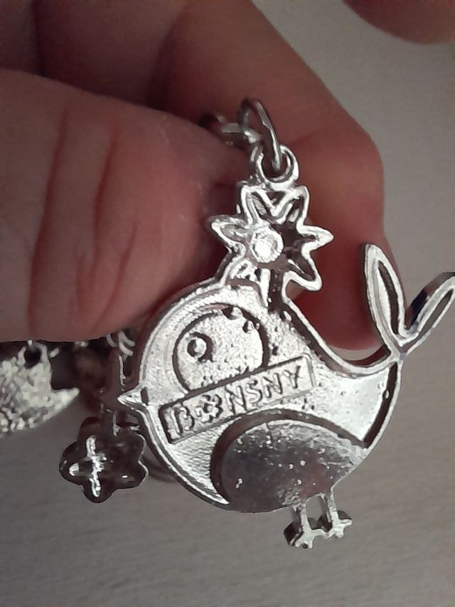 Portachiavi charms smalto colorato BIRD