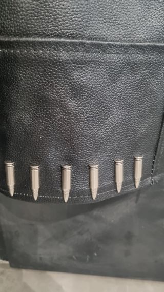 Punk Chaleco cuero con tachuelas y balas