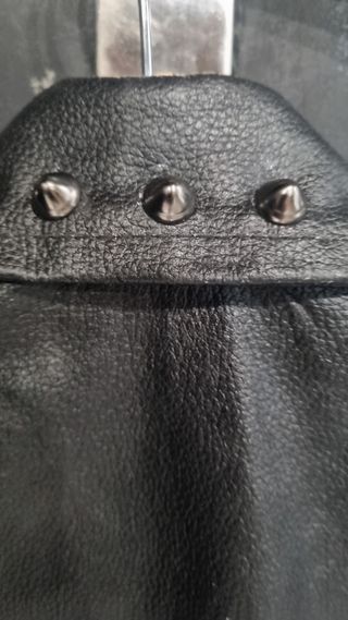 Punk Chaleco cuero con tachuelas y balas