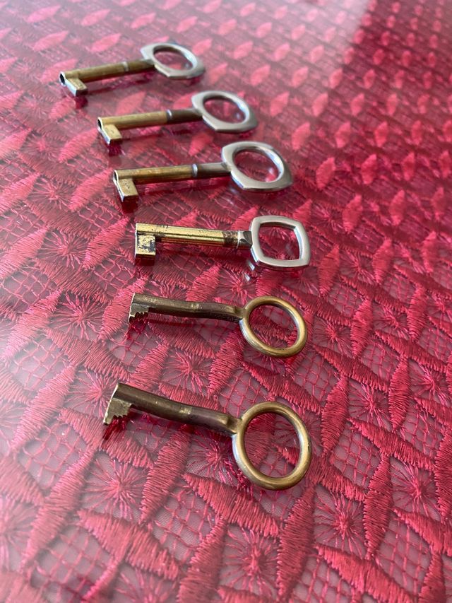 6 llaves de armario antiguos unidades