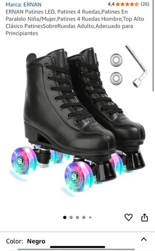 Patines LED 4 ruedas ERNAN sin estrenar. Talla 37