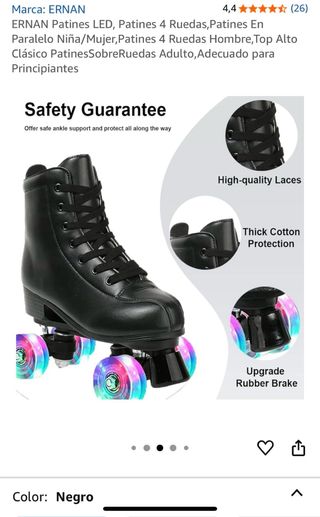 Patines LED 4 ruedas ERNAN sin estrenar. Talla 37