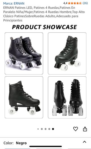 Patines LED 4 ruedas ERNAN sin estrenar. Talla 37