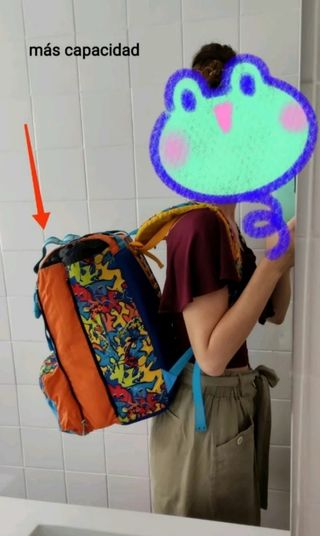 Mochila escolar Seven multicolor y tamaño ampliabl