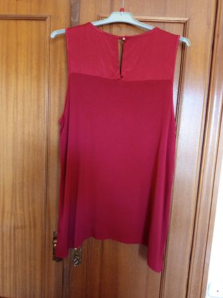 Conjunto pantalón y camiseta rojo-blanco 