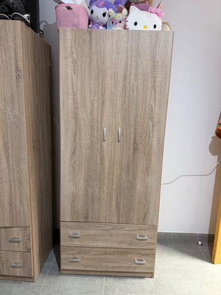 Armario ropero madera 2 puertas