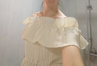 Vestido beige claro talla S