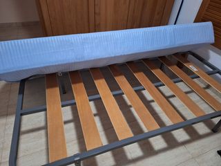 Dos Somier 90x190cm - Metal y Madera