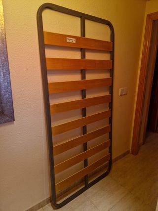 Dos Somier 90x190cm - Metal y Madera