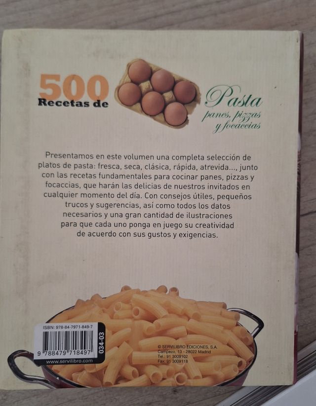 500 RECETAS DE PASTA, PANES, PIZZAS Y FOCACCIAS