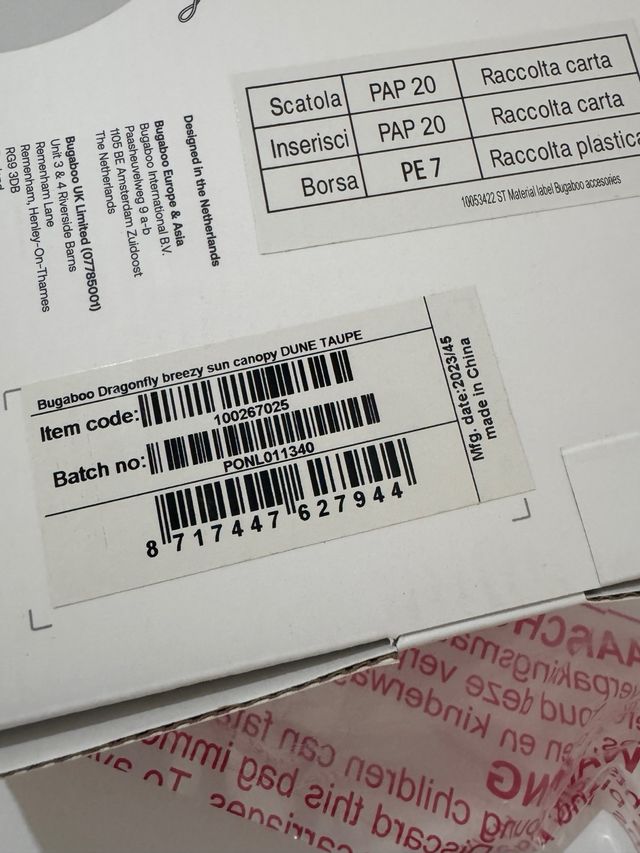 Capota ventilada Bugaboo Dragonfly Taupe