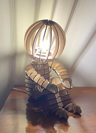 Lampada legno artigianale