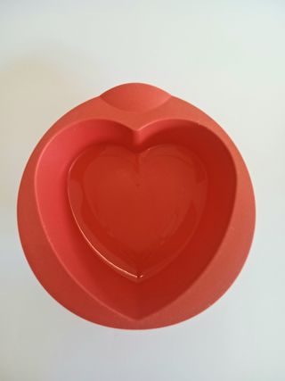 Stampo silicone cuore Tupperware rosso