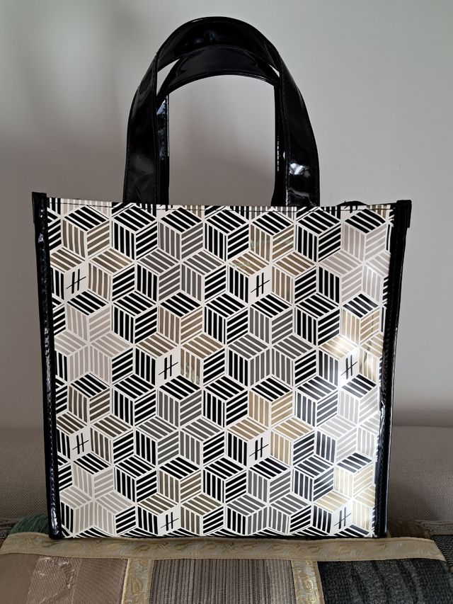 Bolso Harrods: Negro, dorado, plata