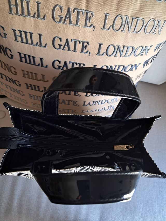 Bolso Harrods: Negro, dorado, plata