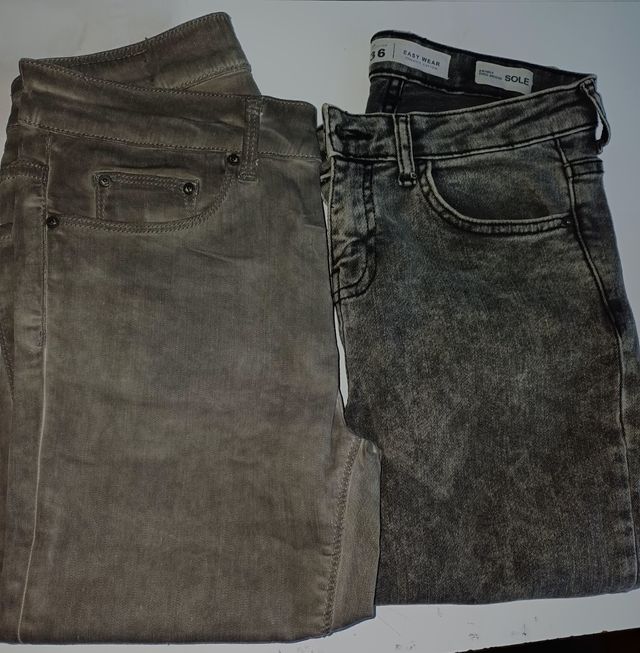 2 pantalones grises talla S/36