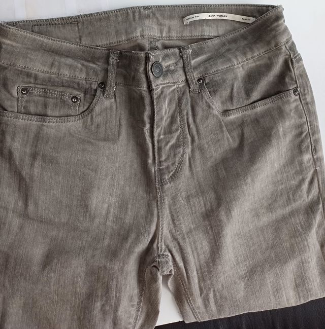 2 pantalones grises talla S/36