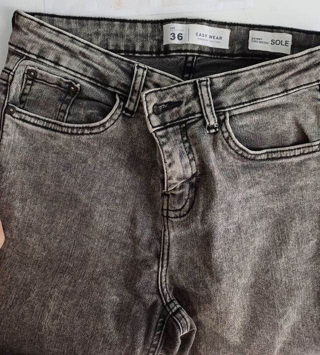 2 pantalones grises talla S/36