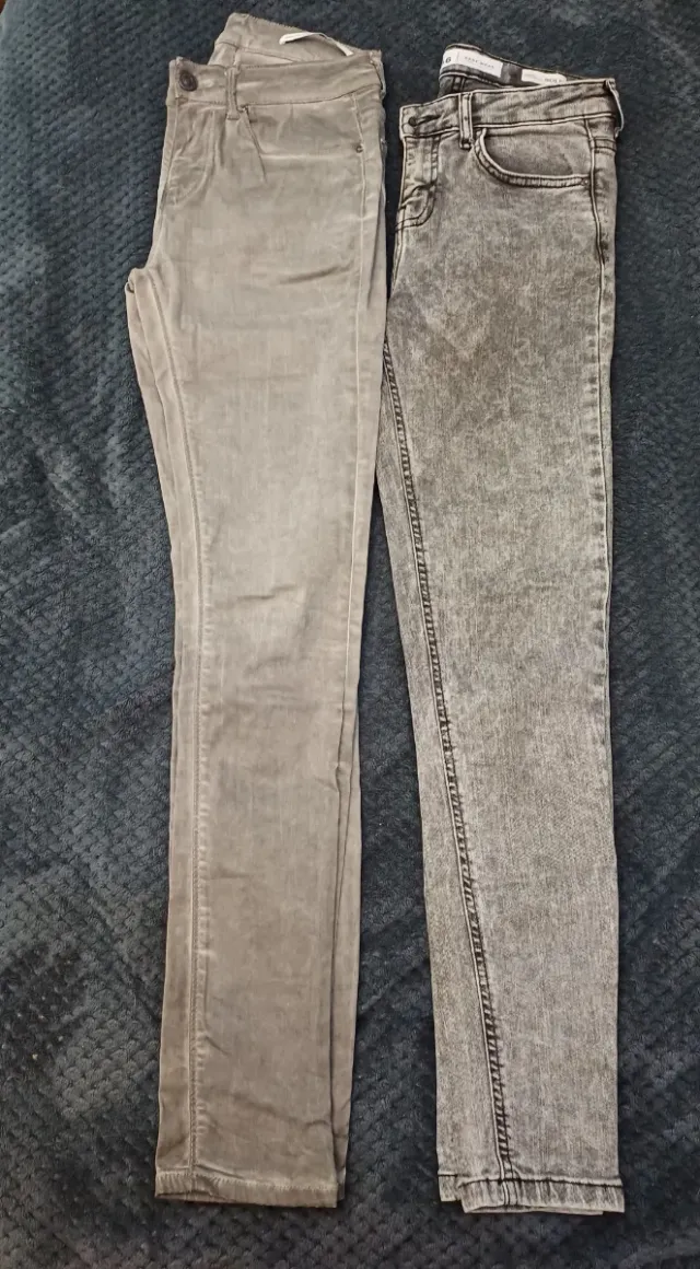 2 pantalones grises talla S/36