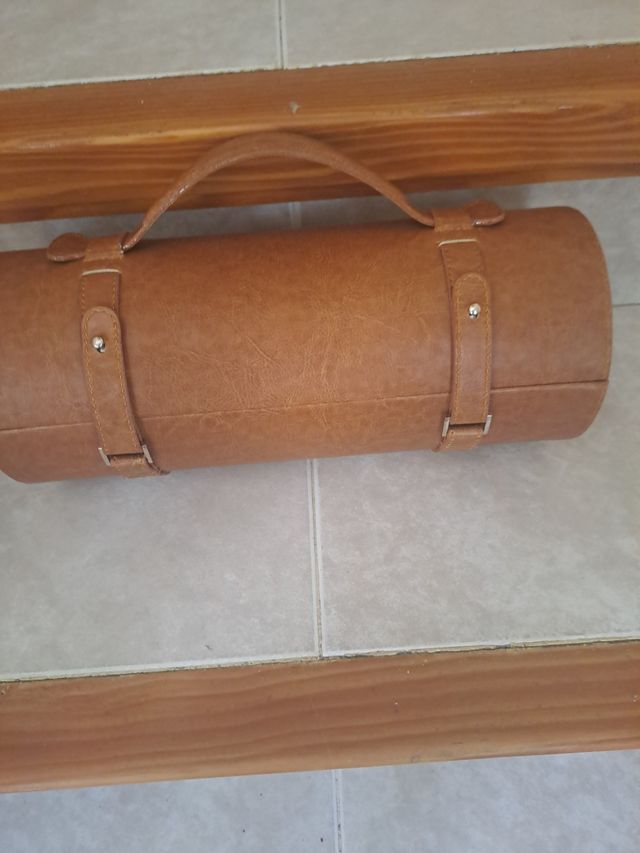 Botellero viaje - Piel sintética acces acero inox