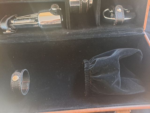 Botellero viaje - Piel sintética acces acero inox