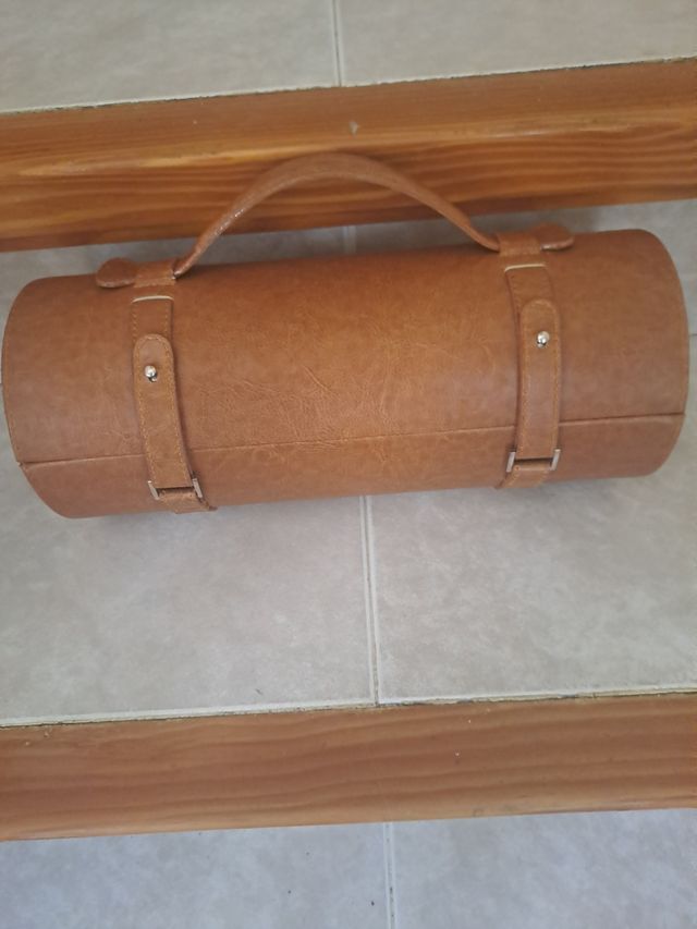 Botellero viaje - Piel sintética acces acero inox