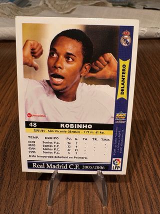 Cromo Robinho Real Madrid Liga