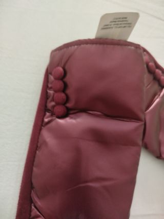 Guantes acolchados burdeos