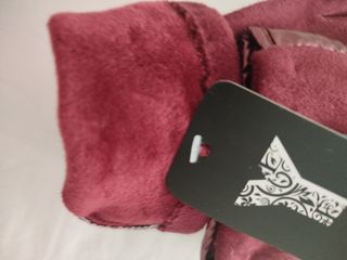 Guantes acolchados burdeos