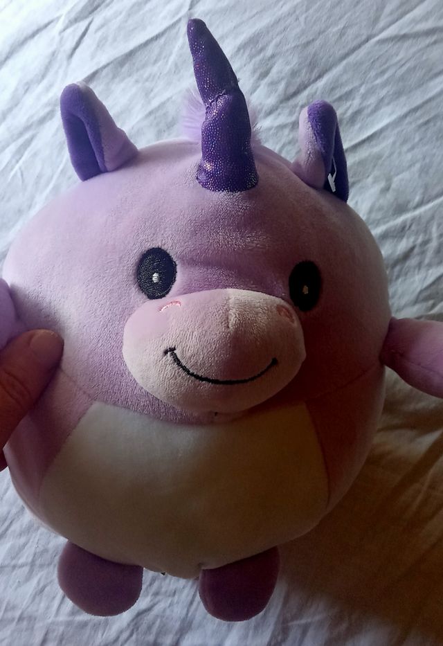 Peluche Unicornio Lila 25cm NUEVO blandito +suave!