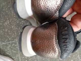 Sneakers glitter argento Tg 38