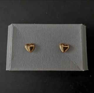 Pendientes corazón oro