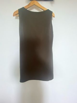 Vestido corto verde - Cinturón plata