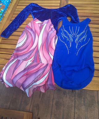 Lote de maillots de patinaje artístico 