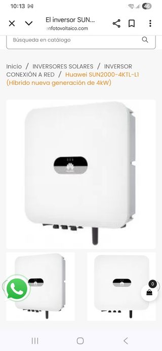 Inversor Huawei SUN2000-4KTL-L1 4kW híbrido +méter