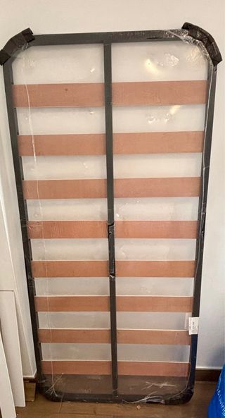 Somier 180x90 cm - Negro y marrón