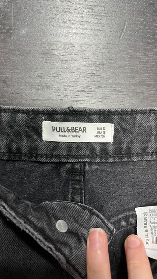 Mini Falda Vaquera Negra Pull&Bear