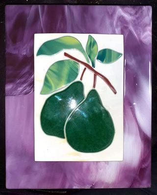 2 Azulejos pintados a mano - Frutas